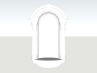 29欧式构件 欧式窗户 欧式角线 欧式柱子 欧式阳台su草图模型下载