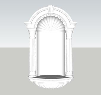 29欧式构件 欧式窗户 欧式角线 欧式柱子 欧式阳台su草图模型下载