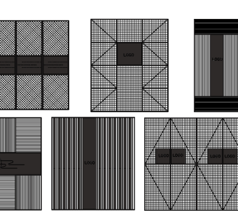 08工业风金属屏风隔断 钢筋隔断 LOGO形象墙 背景墙su草图模型下载