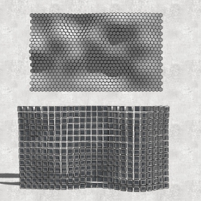 31异形墙面 蜂窝造型墙面 方块砖镂空墙面 砖墙 异形墙面造型su草图模型下载