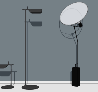 现代落地灯 装饰金属落地灯 su草图模型下载