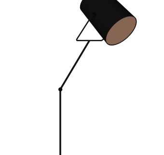 现代金属落地灯su草图模型下载