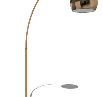 现代金属落地灯su草图模型下载