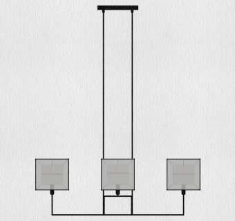 中式 新中式装饰多头吊灯su草图模型下载