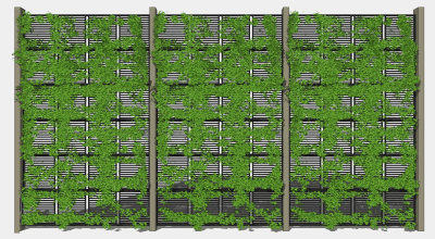 藤蔓 绿植墙su草图模型下载