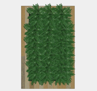 原木植物 装饰植物 绿植墙组合 su草图模型下载