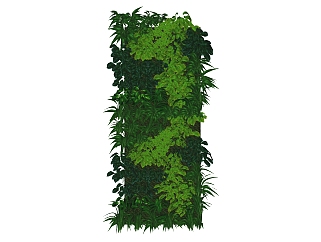 装饰植物 绿植墙组合  su草图模型下载