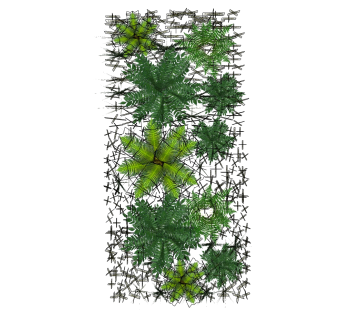 装饰植物 绿植墙组合 su草图模型下载