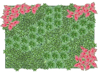 装饰植物 绿植墙组合su草图模型下载