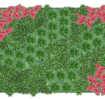 装饰植物 绿植墙组合su草图模型下载