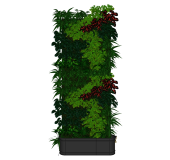 装饰植物 绿植墙组合 su草图模型下载