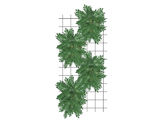 绿植墙 装饰植物<em>金属</em>架子组合 su草图模型下载