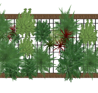装饰植物 绿植墙  su草图模型下载