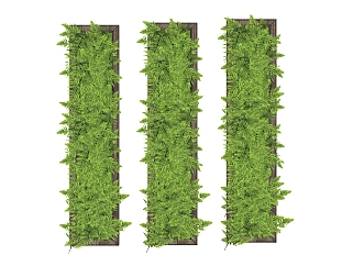 装饰植物 绿植墙 组合   su草图模型下载