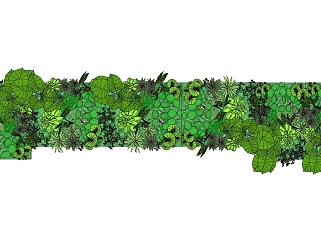 装饰植物 <em>绿植墙</em> 组合 su草图模型下载