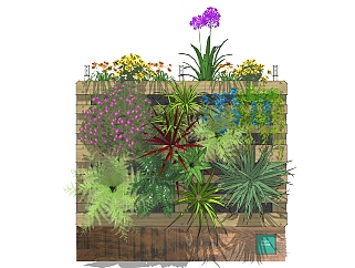 植物 装饰植物 绿植<em>墙</em> su草图模型下载