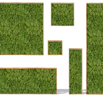 装饰植物 绿植墙 苔藓组合su草图模型下载