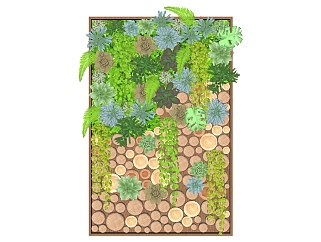 装饰植物 绿植墙   su草图模型下载
