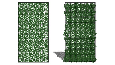 绿植墙 金属藤蔓网子  su草图模型下载
