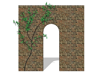 植物墙 绿植植物树墙su草图模型下载