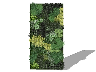 绿植<em>墙</em> 装饰植物 景观植物 su草图模型下载