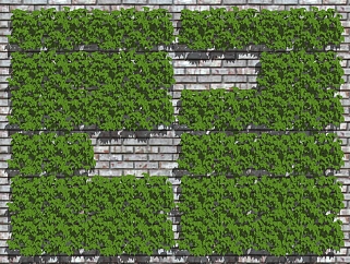绿植 装饰植物墙 <em>绿植墙</em> su草图模型下载