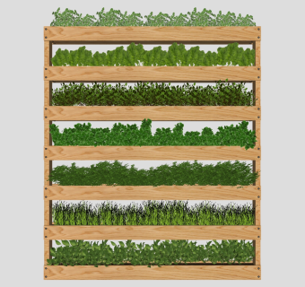 绿植 花架植物花槽su草图模型下载