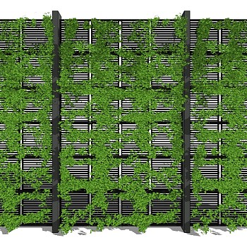 绿植墙 装饰植物架子 su草图模型下载