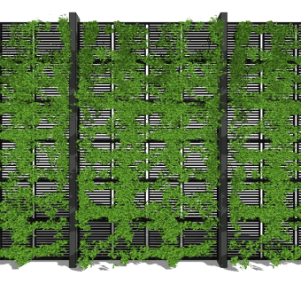 绿植墙 装饰植物架子 su草图模型下载