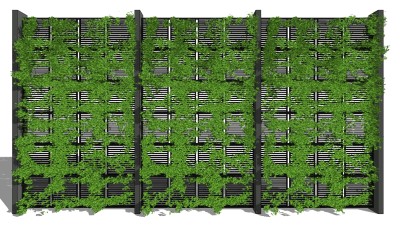 绿植墙 装饰植物架子 su草图模型下载