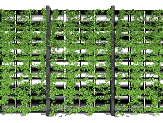 绿植墙 装饰植物架子 su草图模型下载