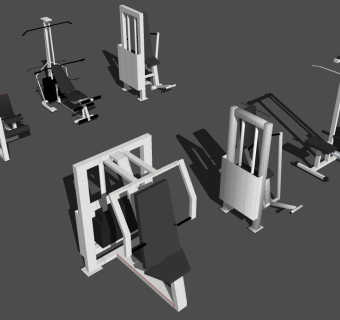 简约体育器材,体育器材  su草图模型下载