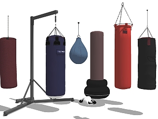 活动器材 拳击沙袋健身器材 体育运动健身器材su草图模型下载