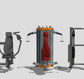 健身器材 活动器材 su草图模型下载