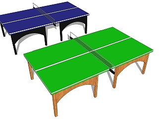 现代<em>乒乓球桌</em> su草图模型下载