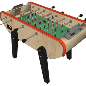 娱乐器材桌面足球体育运动健身器材 su草图模型下载