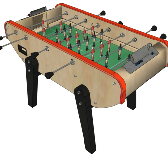 娱乐器材桌面足球体育运动健身器材 su草图模型下载