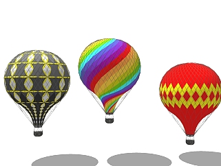 热气球组合体育运动健身器材su草图模型下载