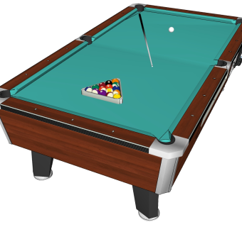 现代美式斯诺克 su草图模型下载