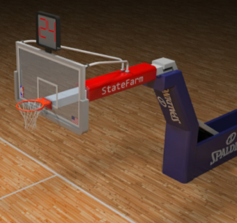 现代篮球架子  su草图模型下载