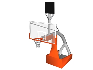 篮球架子 篮球框组合 体育<em>运动健身器材</em>su草图模型下载