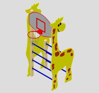 儿童篮球框  su草图模型下载