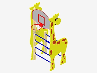 儿童篮球框  su草图模型下载