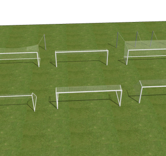 现代足球场场地  su草图模型下载