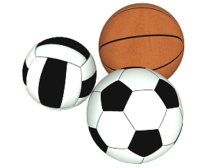现代足球 篮球 <em>排球</em> su草图模型下载