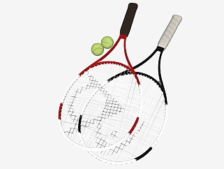 现代网球 <em>球拍</em>体育运动健身器材 su草图模型下载
