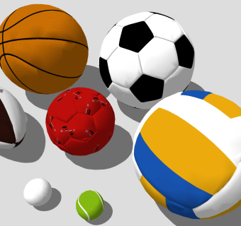 棒球体育运动健身器材 su草图模型下载