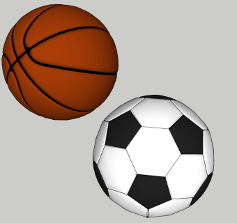 足球组合体育运动健身器材su草图模型下载