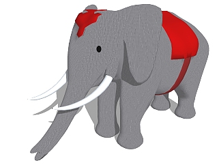 大象动物模型 su草图模型下载