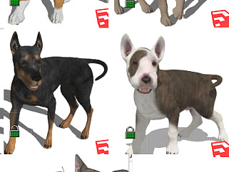 动物宠物狗 <em>猫咪</em>动物模型.3su草图模型下载